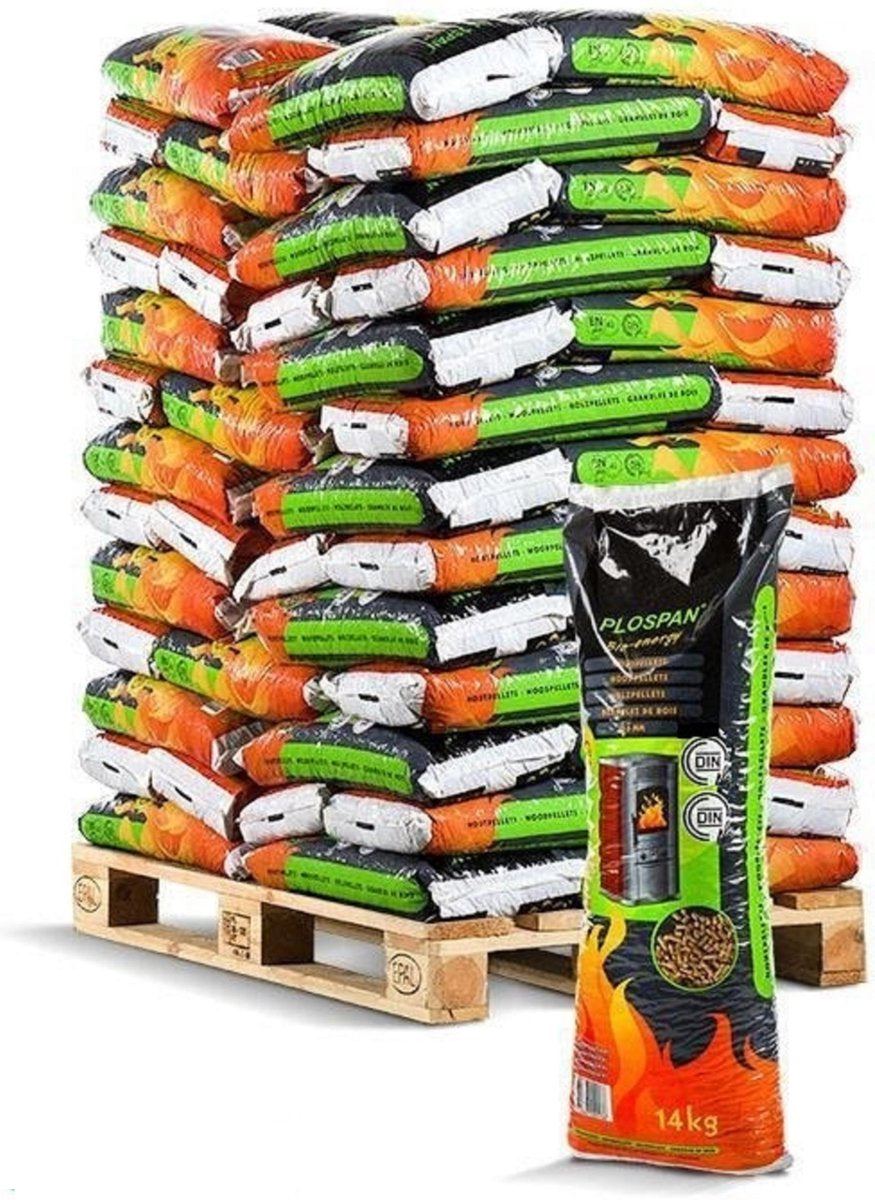 Plospan Houtpellets 784 kg (56 zakken) ENplus A1 & DINplus | CO₂-neutraal