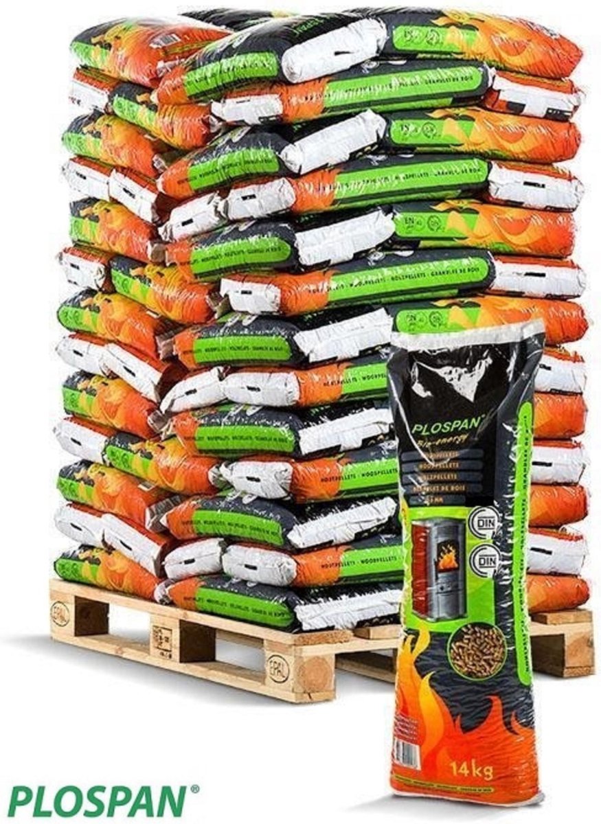 Plospan Houtpellets 784 kg (56 zakken) ENplus A1 & DINplus | CO₂-neutraal