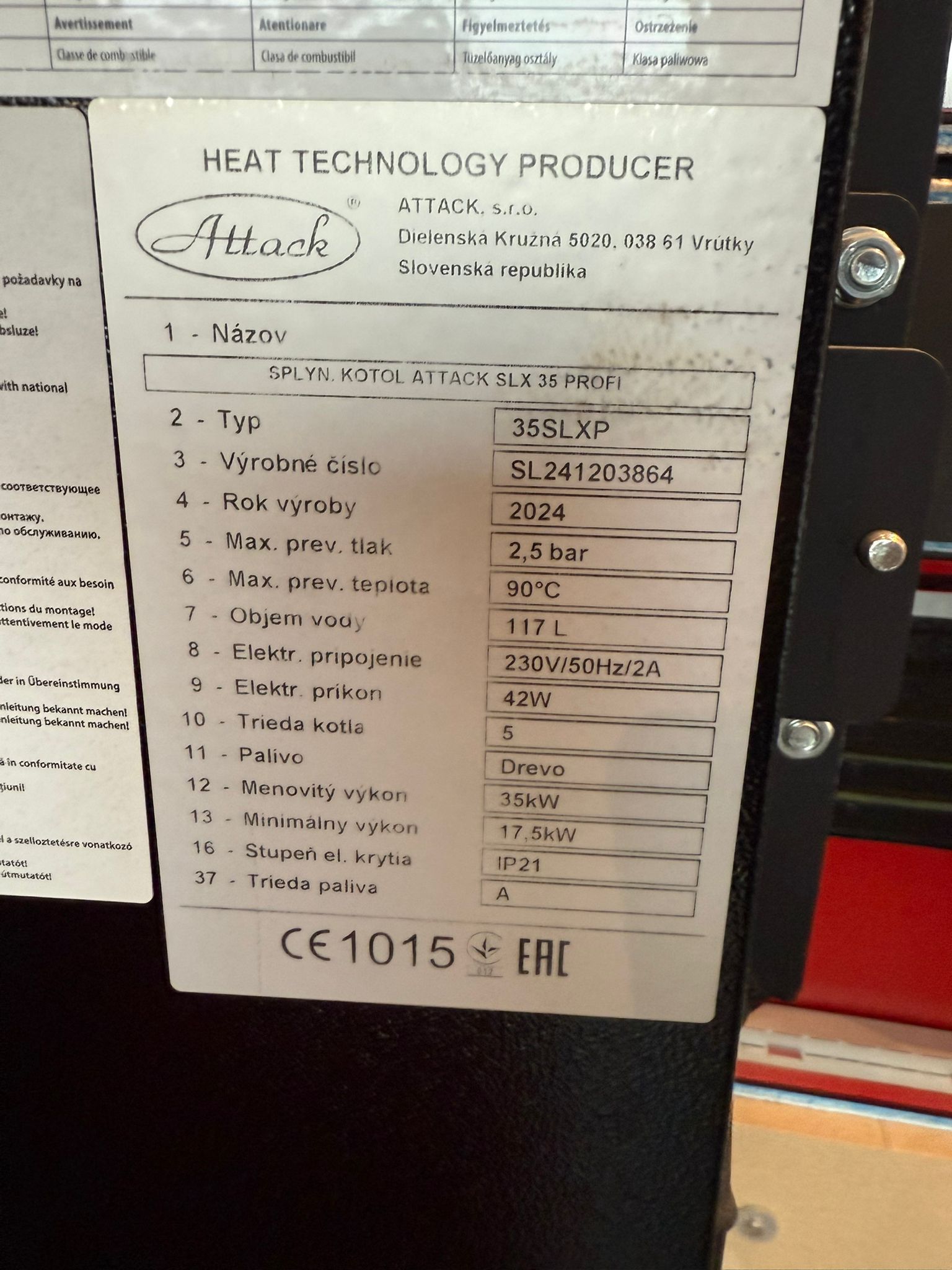 Cv Houtvergasser Attack SLX Profi 35kw 2024