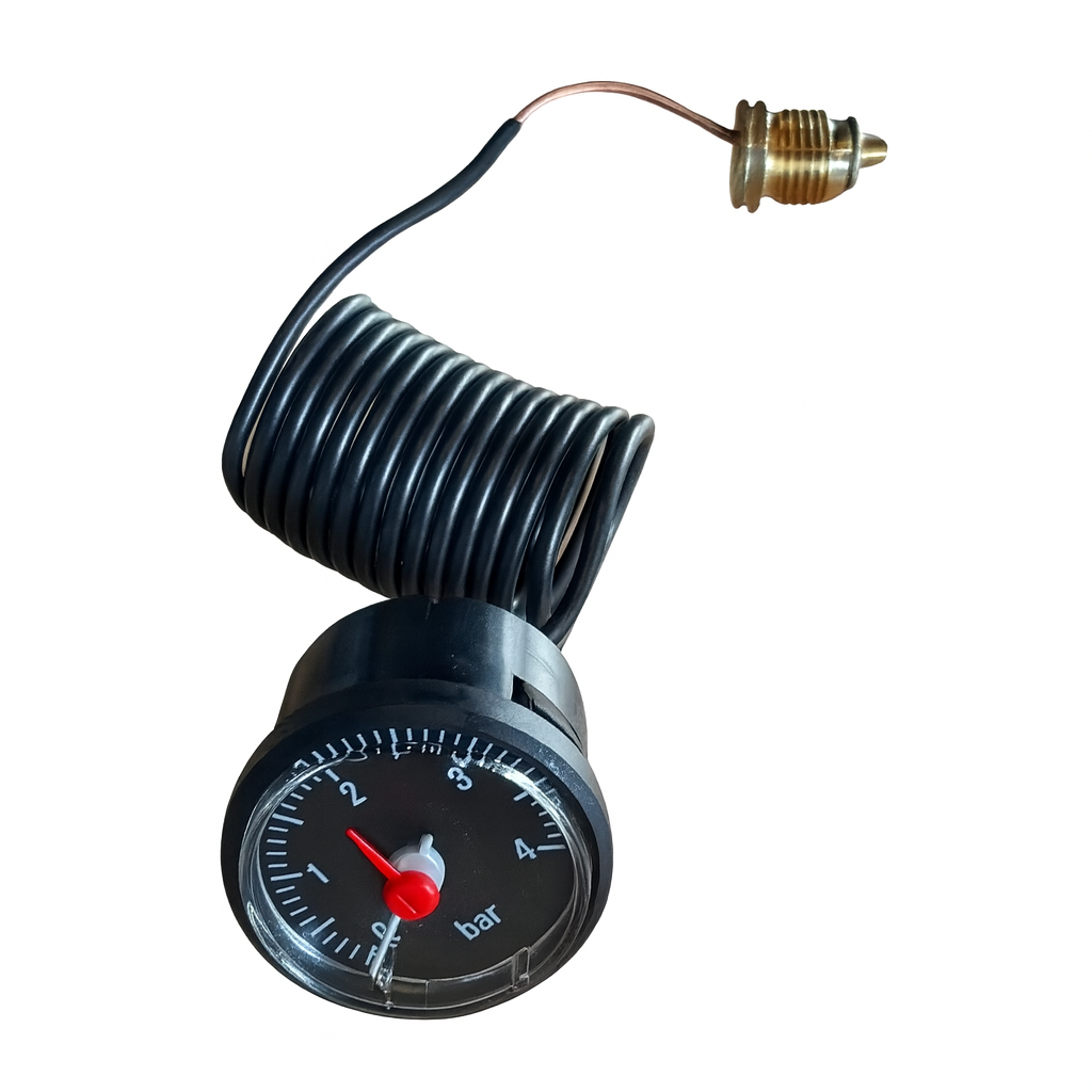 Attack Manometer 0–4 Bar | Originele Drukmeter voor Houtvergassers en Ketels
