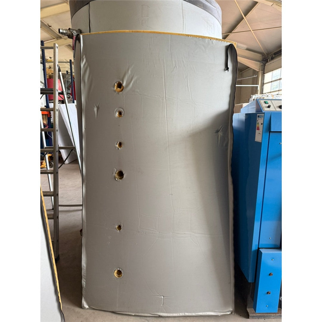 Buffervat 2000 liter met RVS tapwaterspiraal en solar spiraal