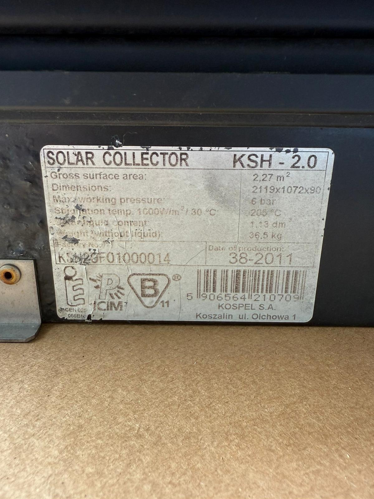 Kospel KSH-2.0 Zonnecollector + schuindakopstelling