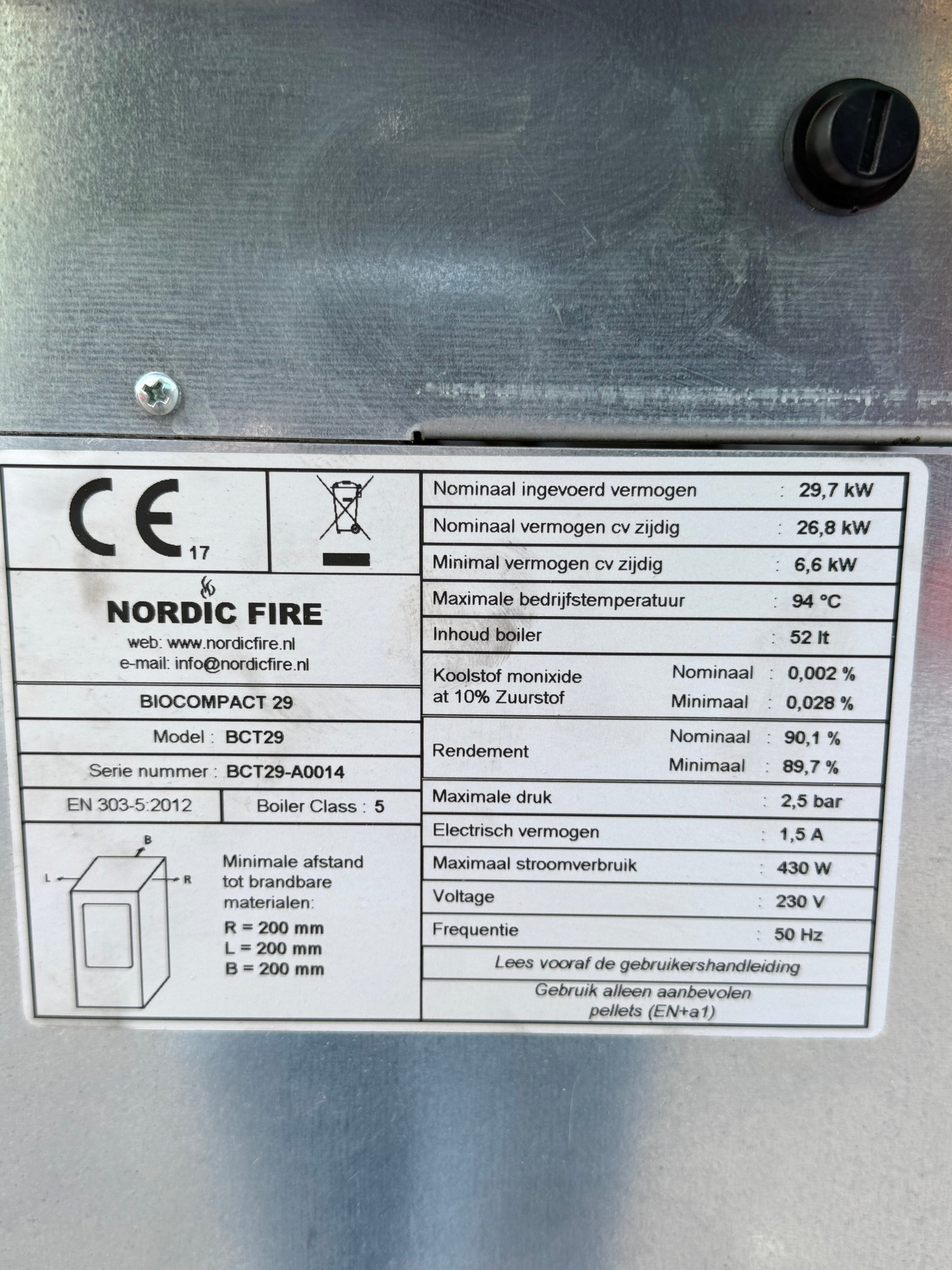 Nordic Fire Biocompact 29 Pelletketel | Compact & Krachtig Verwarmen
