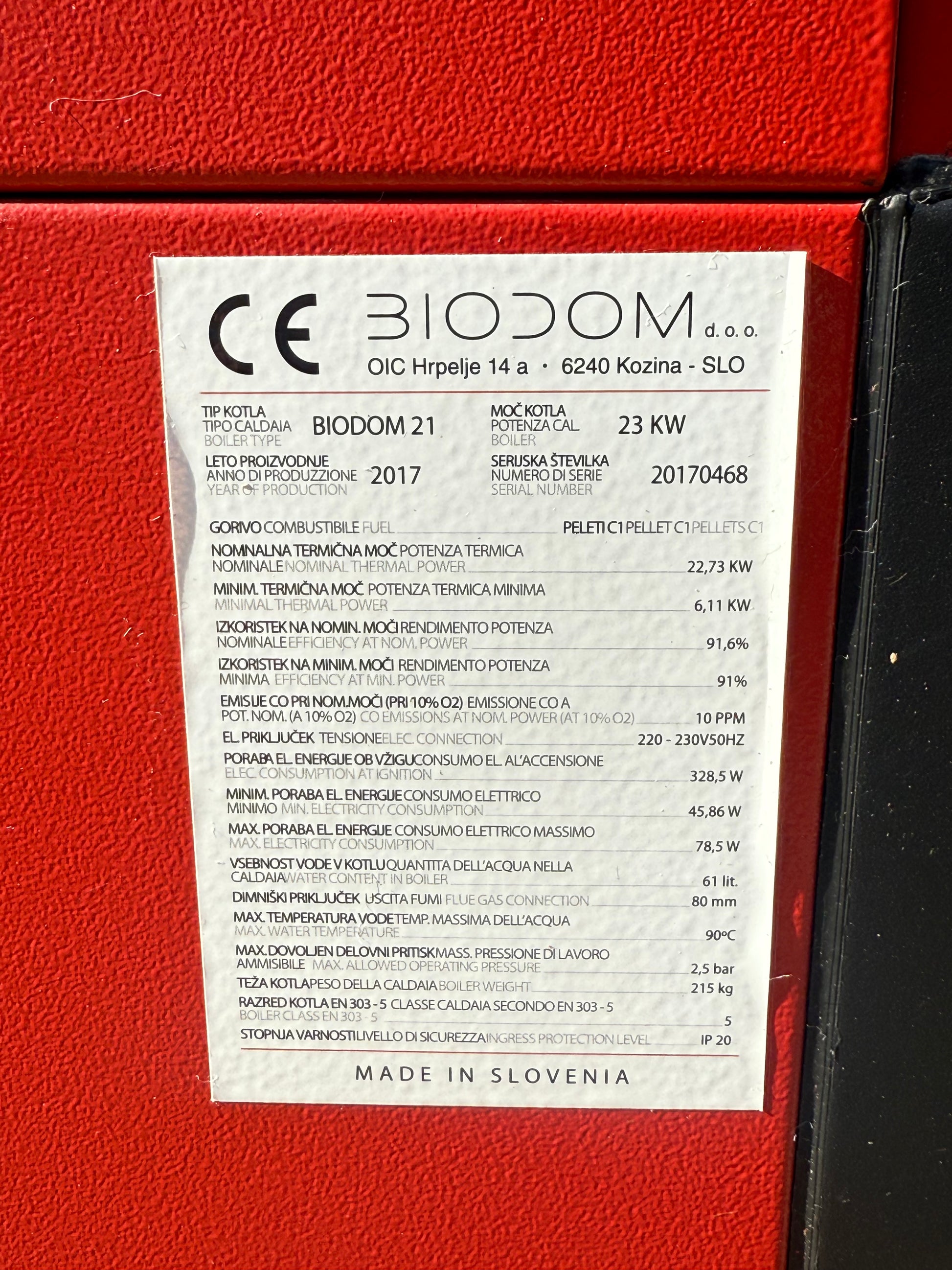 Cv Pelletkachel Biodom 23kw