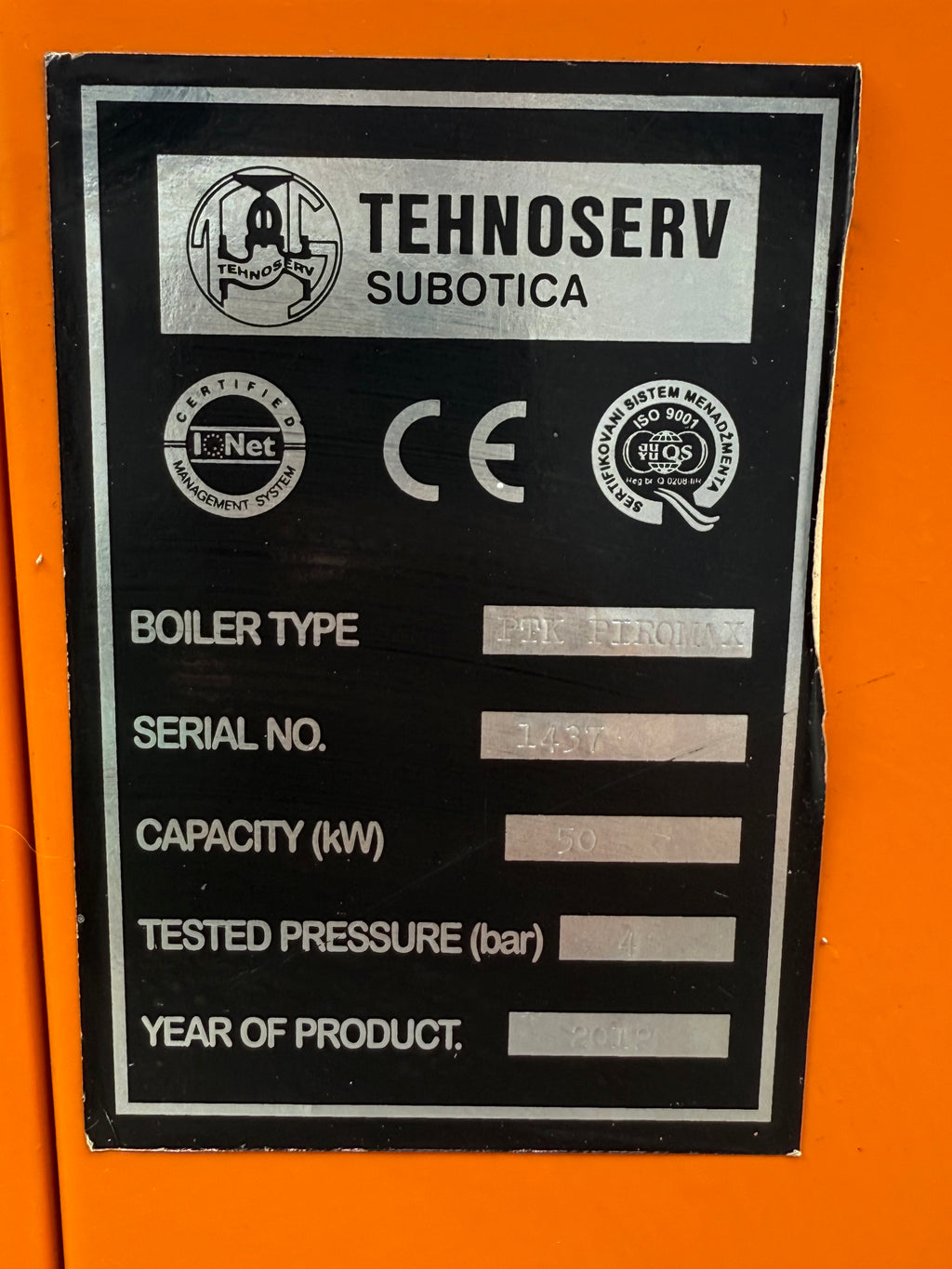 Cv Houtvergasser Tehnoserv 50kW
