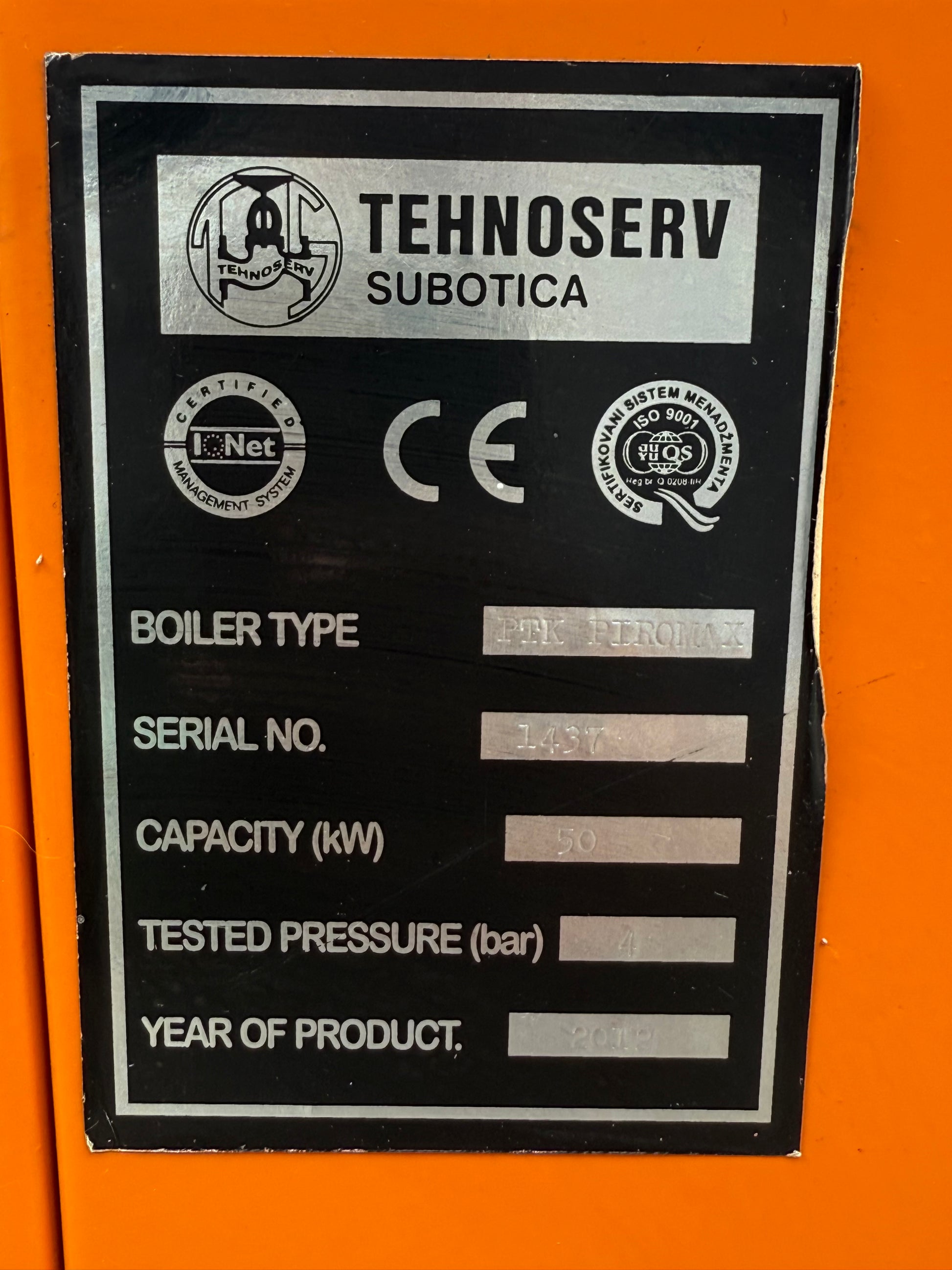 Cv Houtvergasser Tehnoserv 50kW