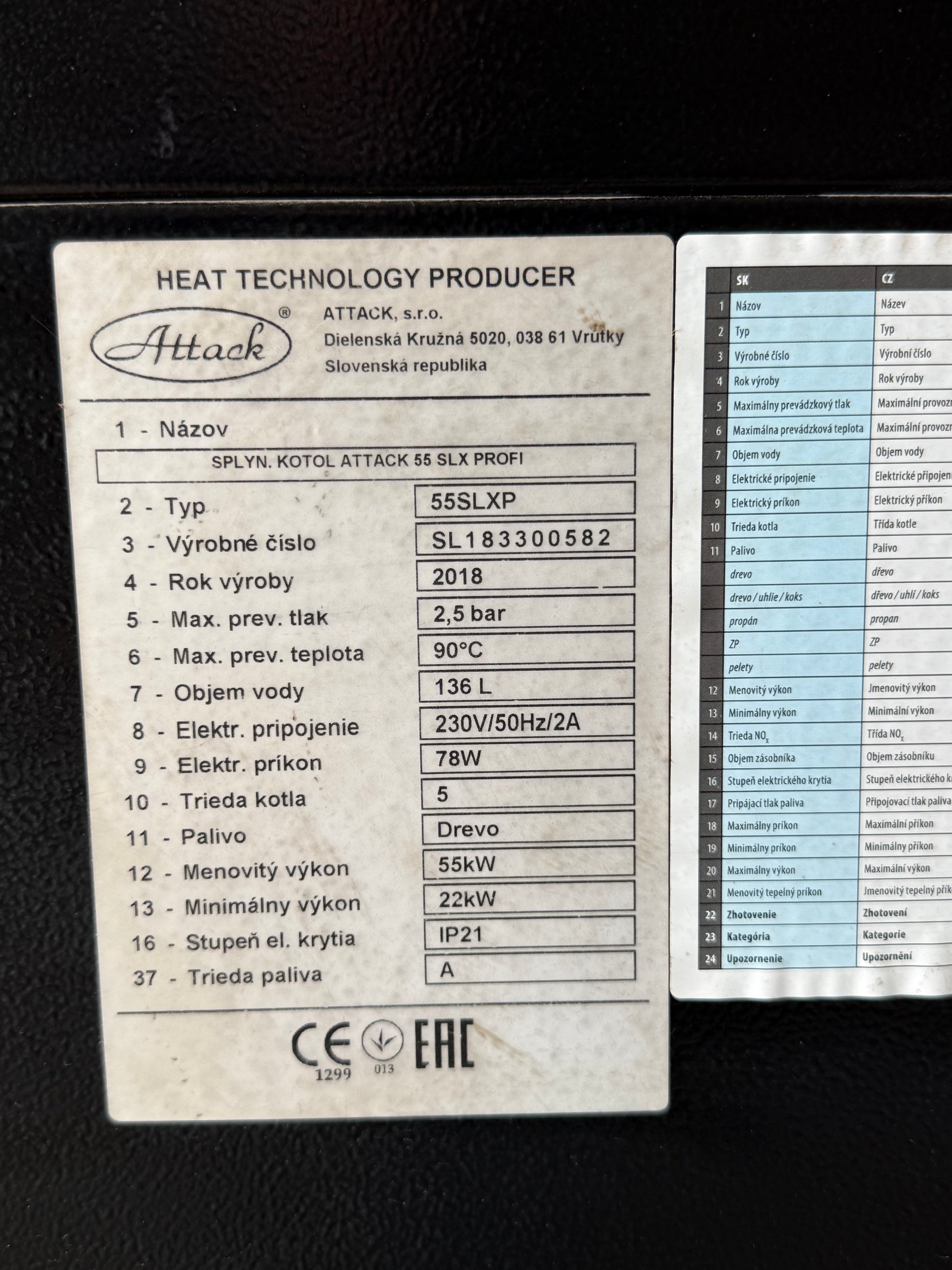 Cv Houtvergasser Attack SLX 55 kW Profi
