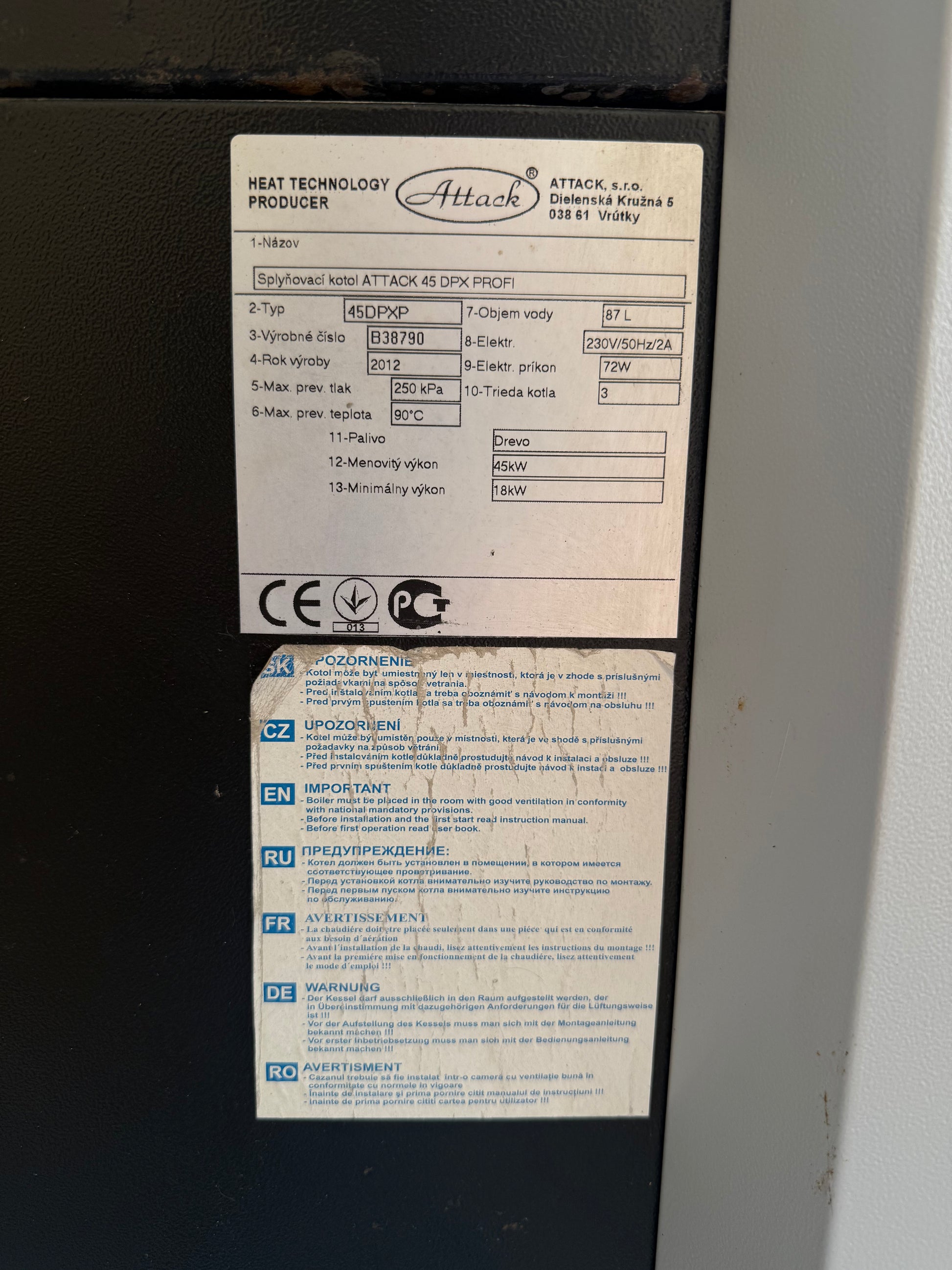 Cv Houtvergasser Attack DPX 45kW Profi