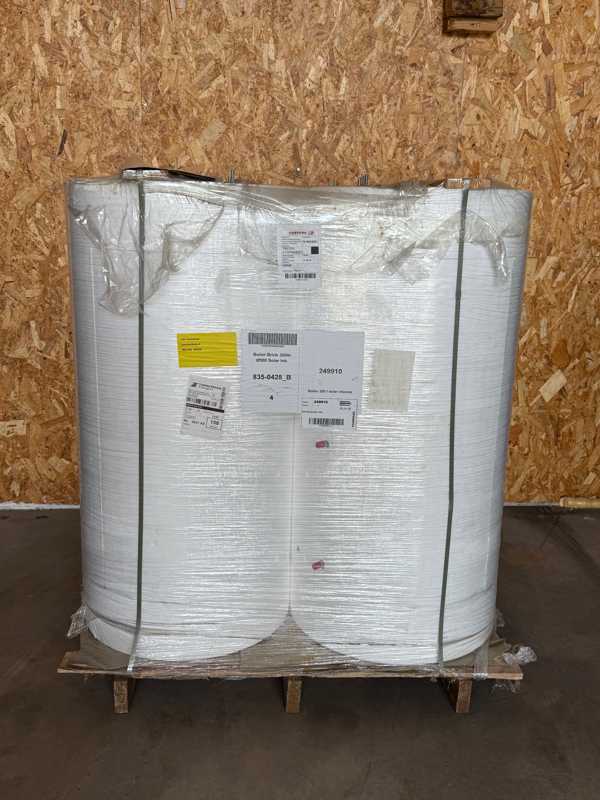 De Jong Solarboilers 200 liter 3 spiralen