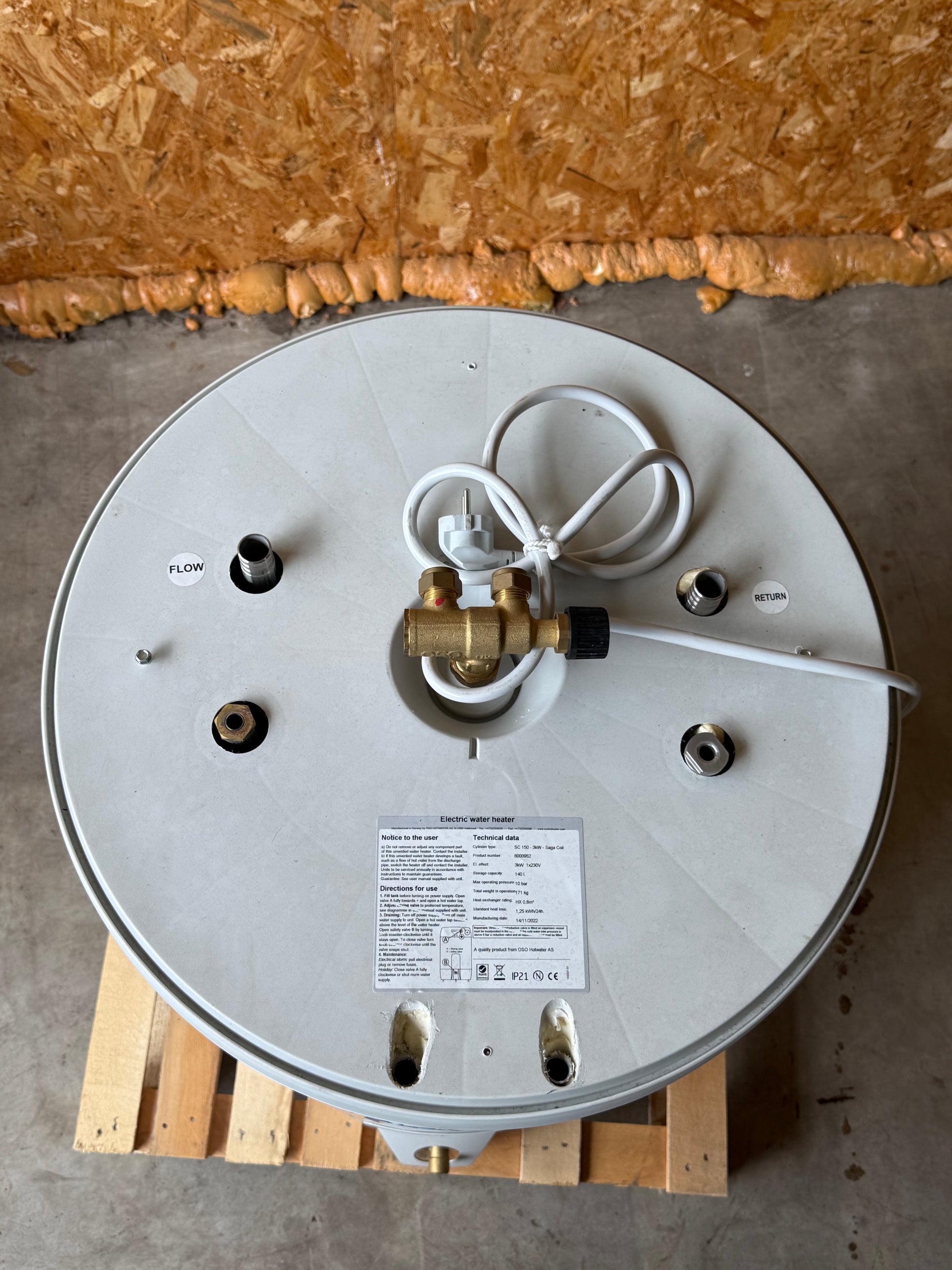 Oso Hotwater SC 150 liter Boiler